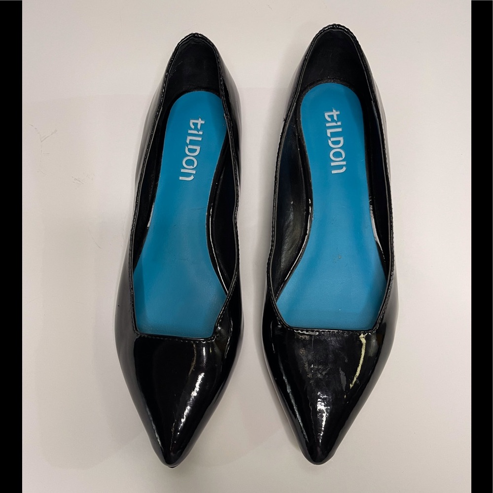 Tildon Dash Patent Leather Black Flats